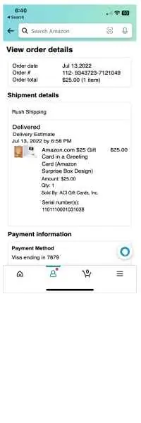 Amazon Receipt Mobile