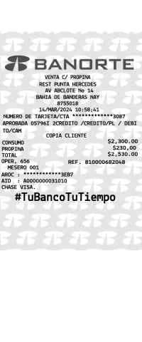 Banorte Payment Receipt Mexico