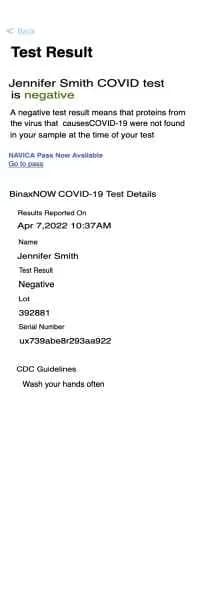 Covid Test Results Generator Receipt
