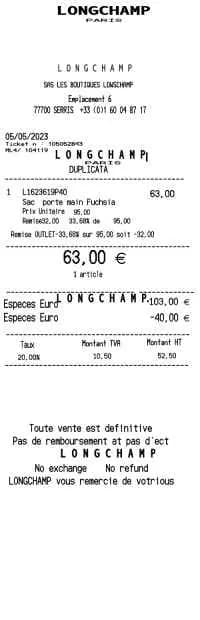 Longchamp Receipt 01