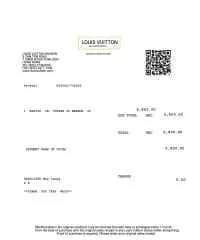 Louis Vuitton Receipt 2