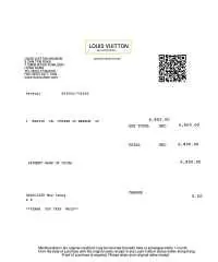 Louis Vuitton Receipt 2