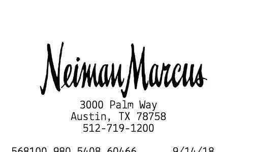 Neiman Marcus Receipt
