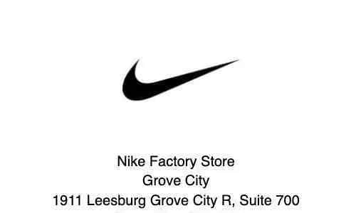 Nike Factory Store Receipt
