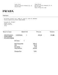 Prada Receipt