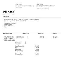 Prada Receipt