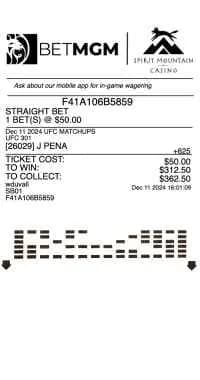 Sports Gambling Wager Ticket 2