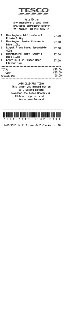 Tesco Receipt 3