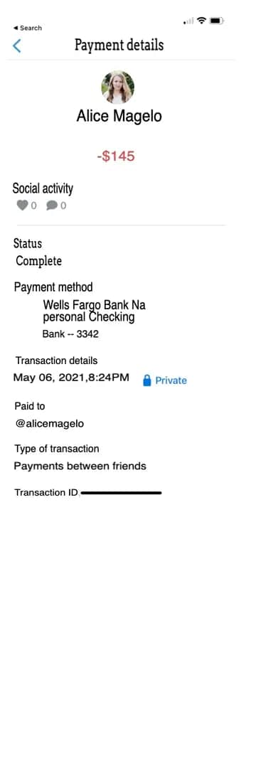 Venmo 2021 Receipt